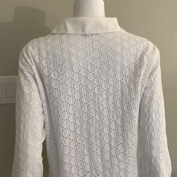 Birch Hill Eyelet bottom Down Blouse. - Picture 8 of 11